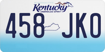 KY license plate 458JKO