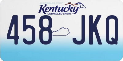 KY license plate 458JKQ