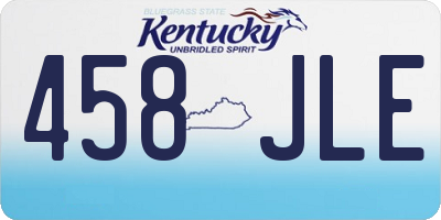 KY license plate 458JLE