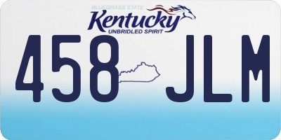 KY license plate 458JLM