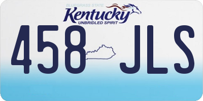 KY license plate 458JLS