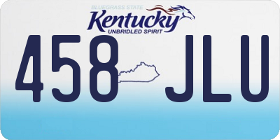 KY license plate 458JLU