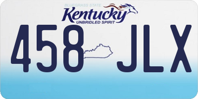 KY license plate 458JLX