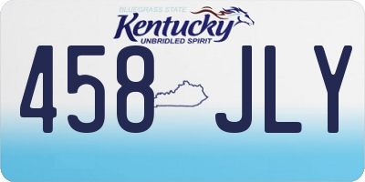 KY license plate 458JLY