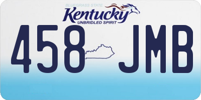 KY license plate 458JMB