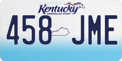 KY license plate 458JME