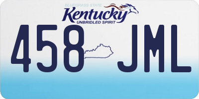 KY license plate 458JML