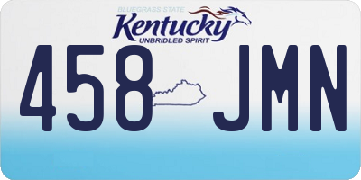 KY license plate 458JMN