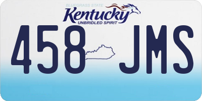 KY license plate 458JMS