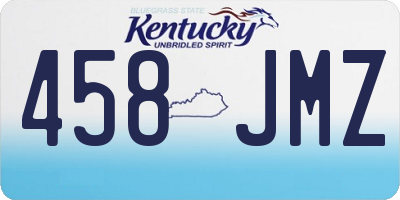 KY license plate 458JMZ