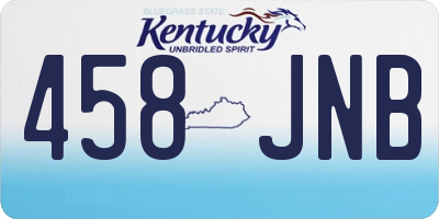 KY license plate 458JNB