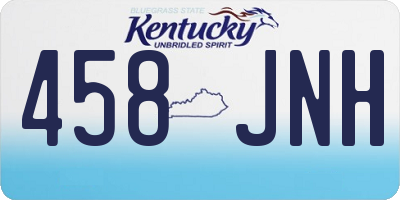 KY license plate 458JNH