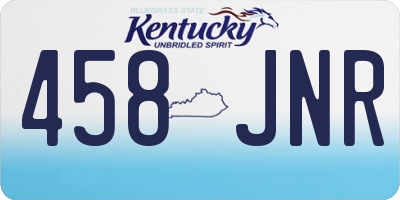 KY license plate 458JNR