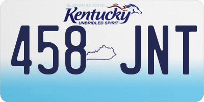 KY license plate 458JNT
