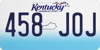 KY license plate 458JOJ
