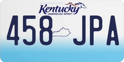 KY license plate 458JPA