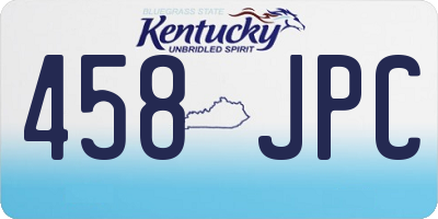 KY license plate 458JPC
