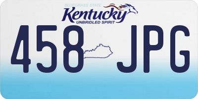 KY license plate 458JPG