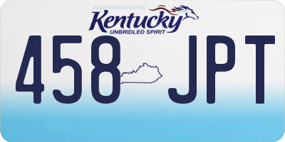 KY license plate 458JPT