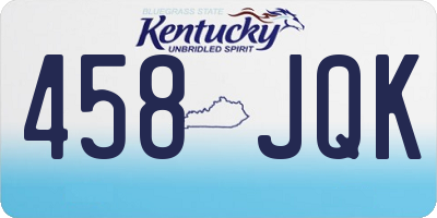 KY license plate 458JQK