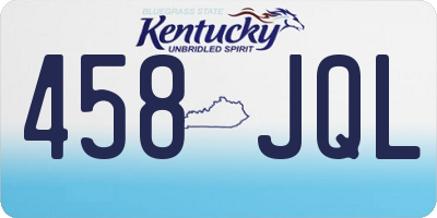 KY license plate 458JQL