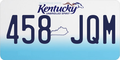 KY license plate 458JQM