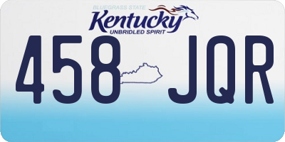 KY license plate 458JQR