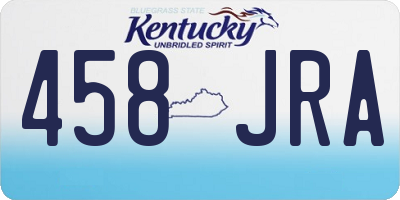 KY license plate 458JRA