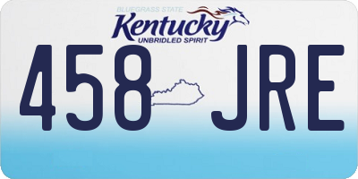 KY license plate 458JRE