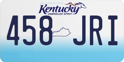 KY license plate 458JRI