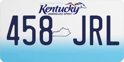 KY license plate 458JRL