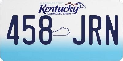 KY license plate 458JRN