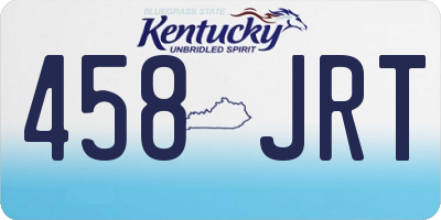 KY license plate 458JRT