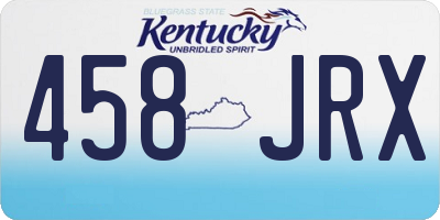 KY license plate 458JRX