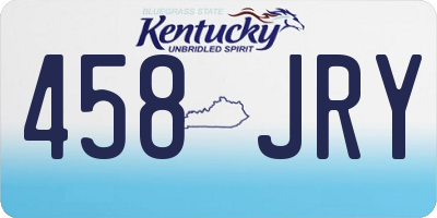 KY license plate 458JRY