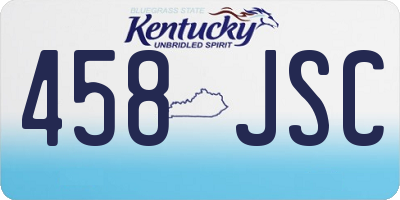 KY license plate 458JSC