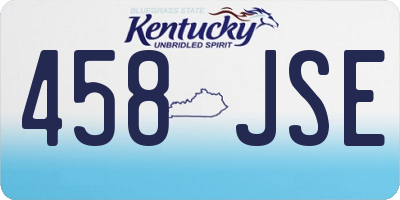 KY license plate 458JSE
