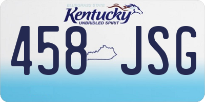KY license plate 458JSG