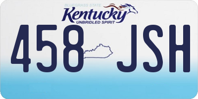 KY license plate 458JSH