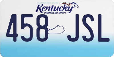 KY license plate 458JSL