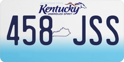 KY license plate 458JSS