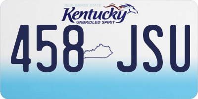 KY license plate 458JSU