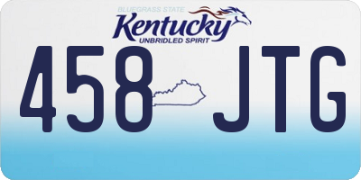 KY license plate 458JTG
