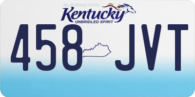 KY license plate 458JVT