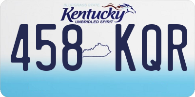 KY license plate 458KQR