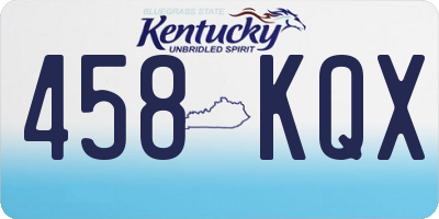 KY license plate 458KQX