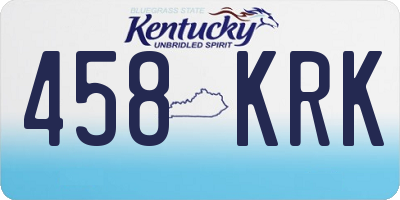 KY license plate 458KRK