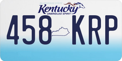 KY license plate 458KRP