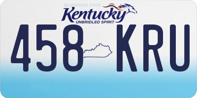 KY license plate 458KRU