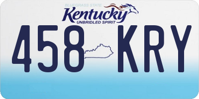 KY license plate 458KRY